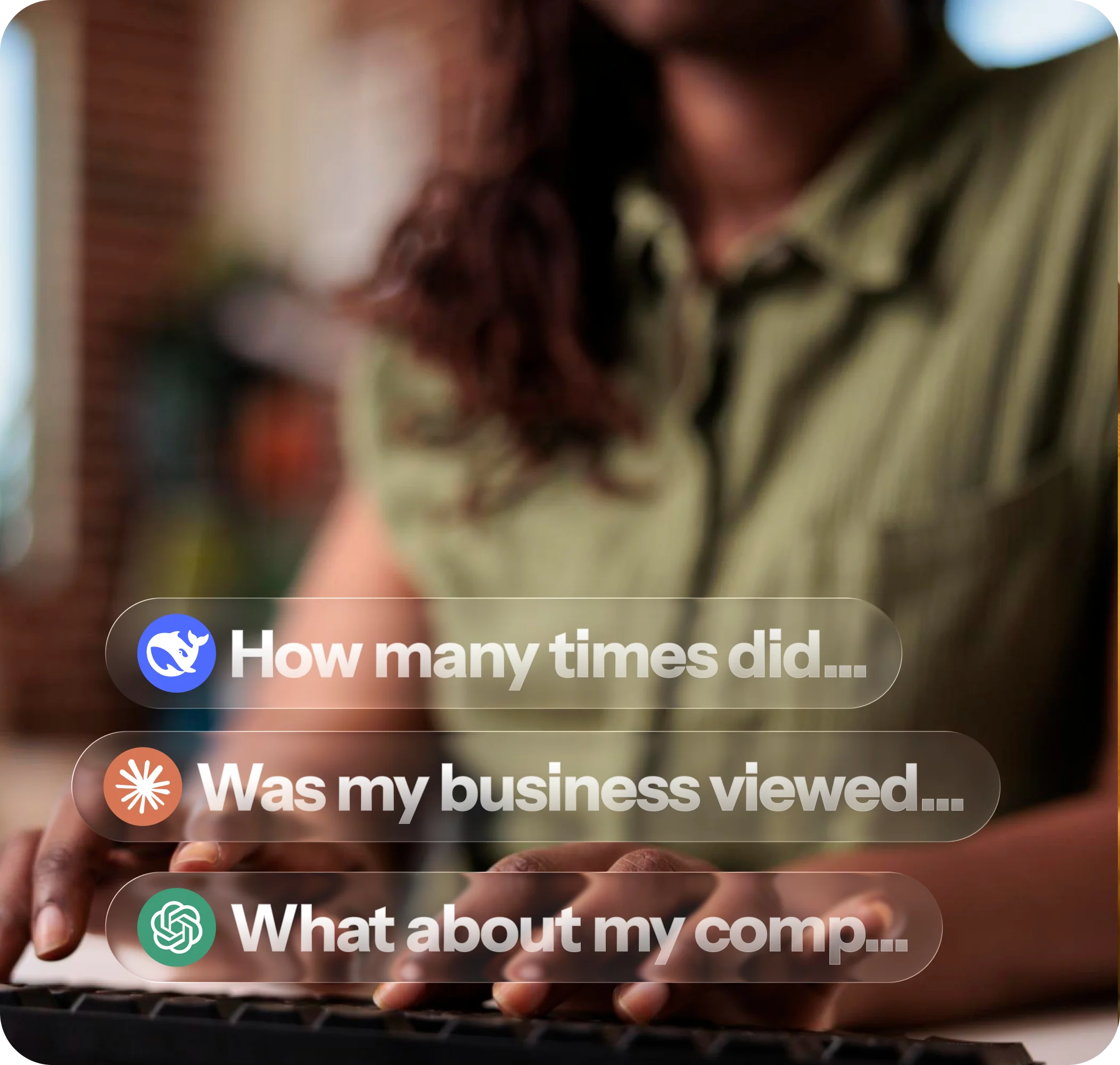 AI visibility tracking dashboard showing prompts across 8 models