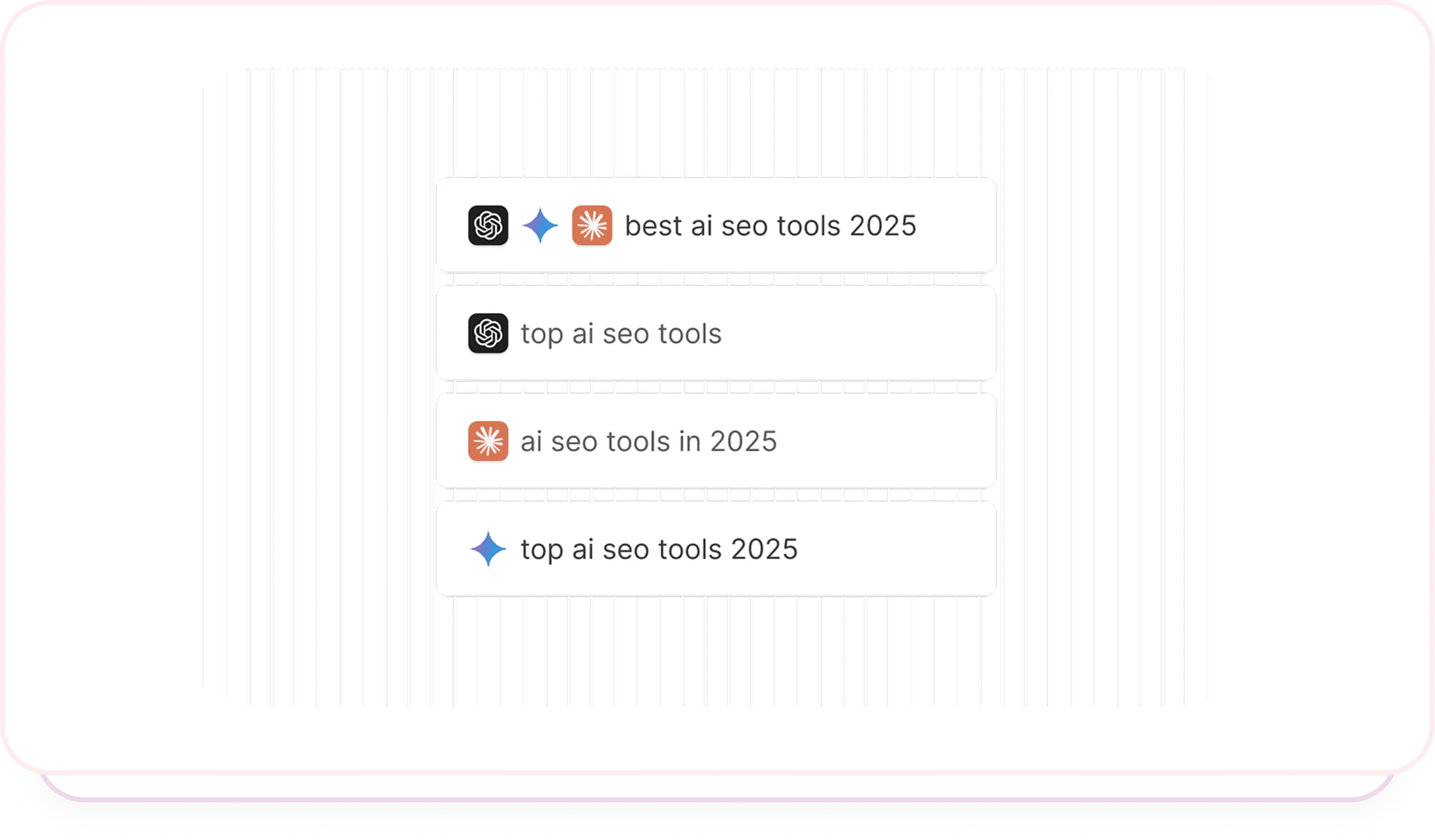 SEO metrics and content outline dashboard